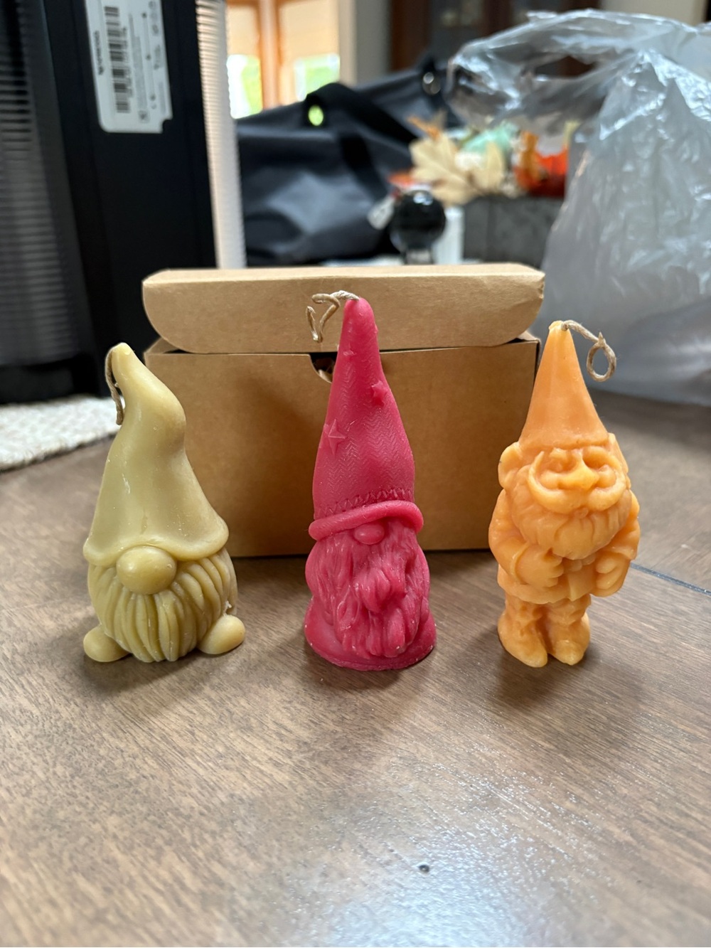 Gnome candle Set - red, Yellow, Orange
